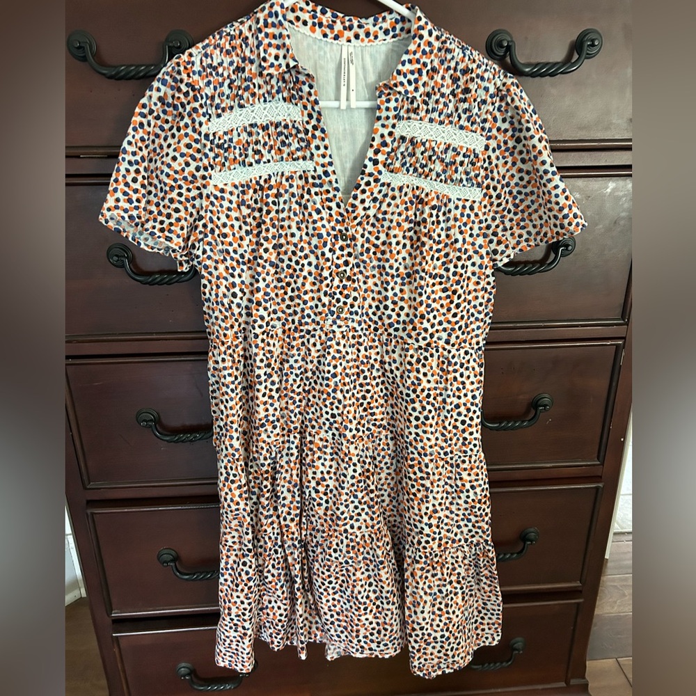 Maeve by Anthropologie polka dot pattern dress